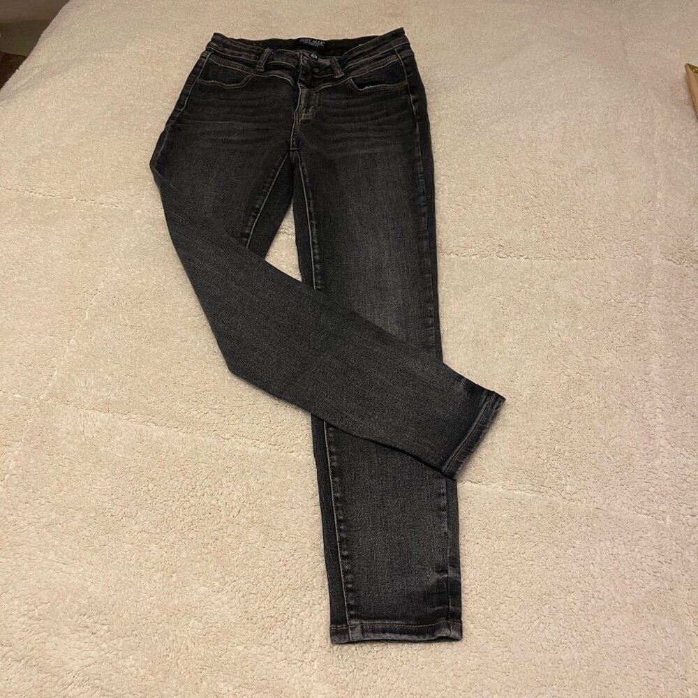 Judy Blue Womens Skinny Fit Dark Wash Jeans 7/28 Cotton Blend Comfortable Everyd